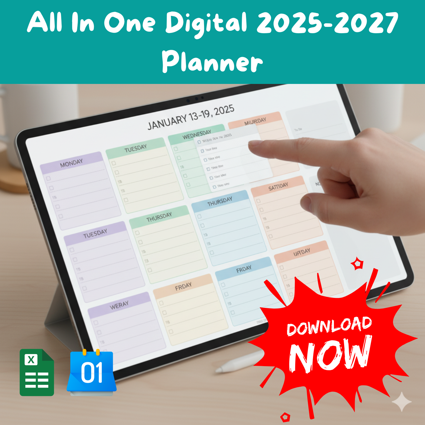 Stop Juggling Apps: Get Your Life Organized with the Ultimate 3-Year Digital Planner (2025-2027)