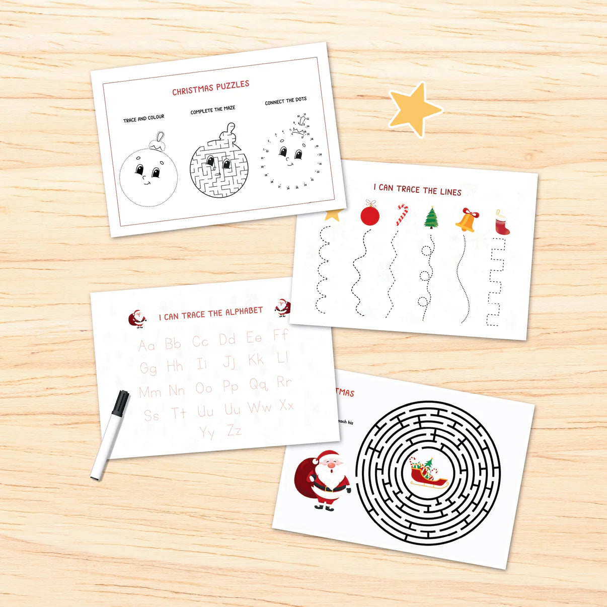 Christmas Busy Book-Digital Download, Christmas Activity Book for Kids, Printable Christmas Busy Book